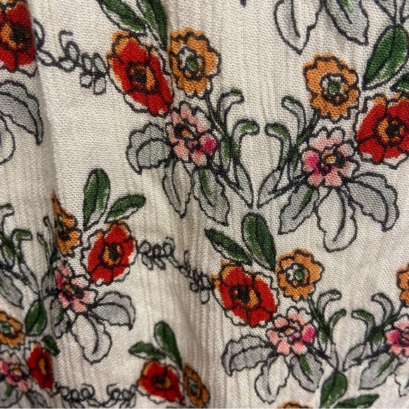 Anthropologie Patrons Of Peace Boho Floral Flowy Gauzy Top Size L Hippie Summer - Picture 7 of 10